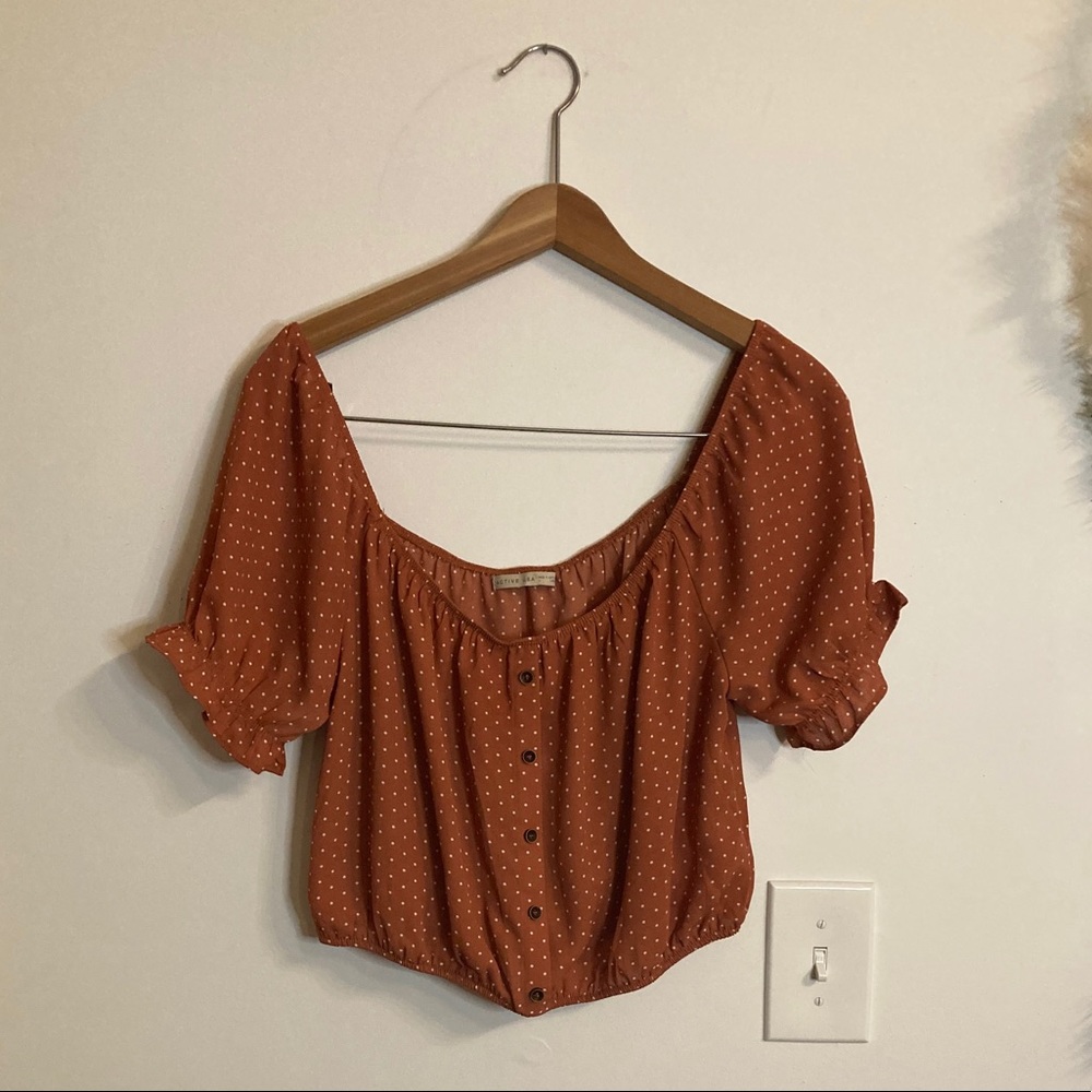 Polka dot crop top